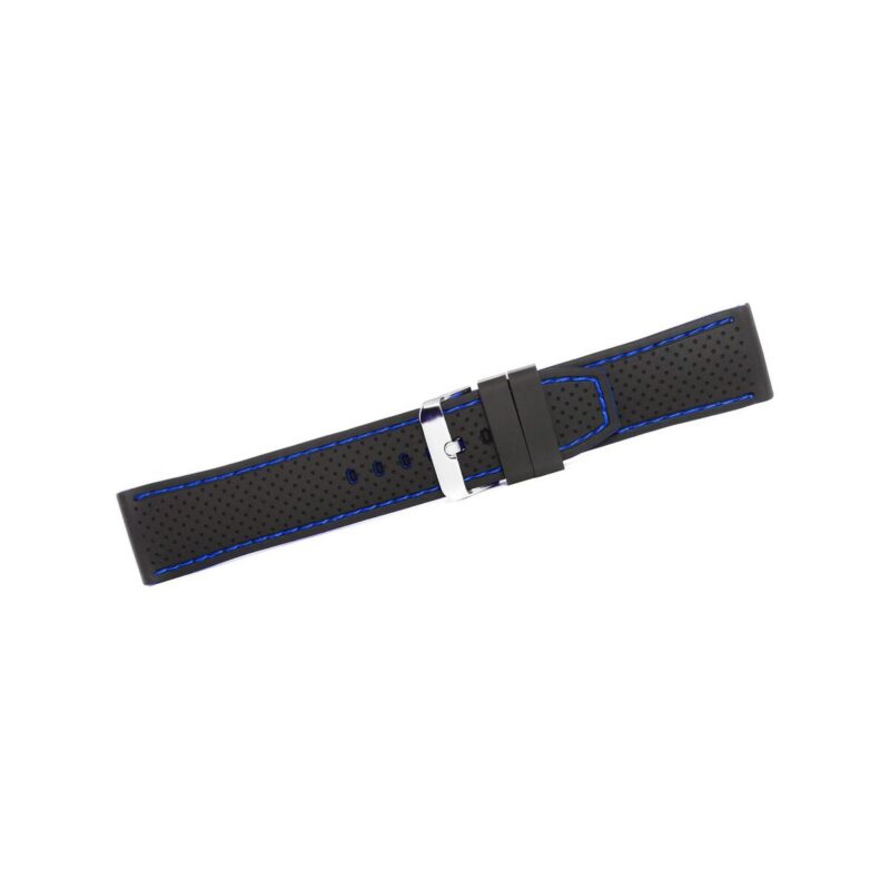 Pasek silikonowy CZARNO-GRANATOWY U17-22-4