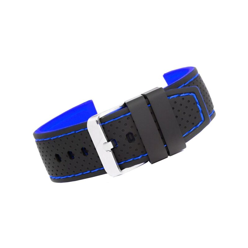 Pasek silikonowy CZARNO-GRANATOWY U17-22-4