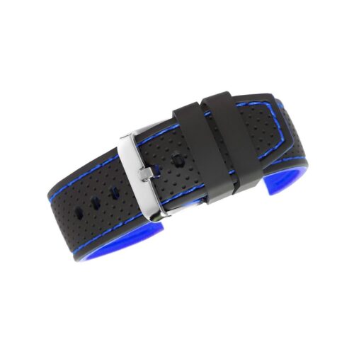 Pasek silikonowy CZARNO-GRANATOWY U17-22-4