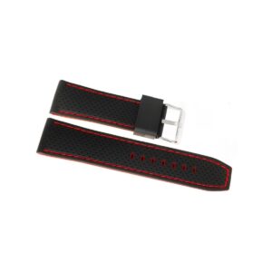 Pasek silikonowy CZARNO-CZERWONY U17-20-1
