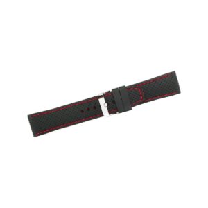 Pasek silikonowy CZARNO-CZERWONY U17-20-1