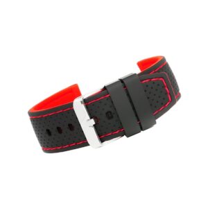 Pasek silikonowy CZARNO-CZERWONY U17-20-1