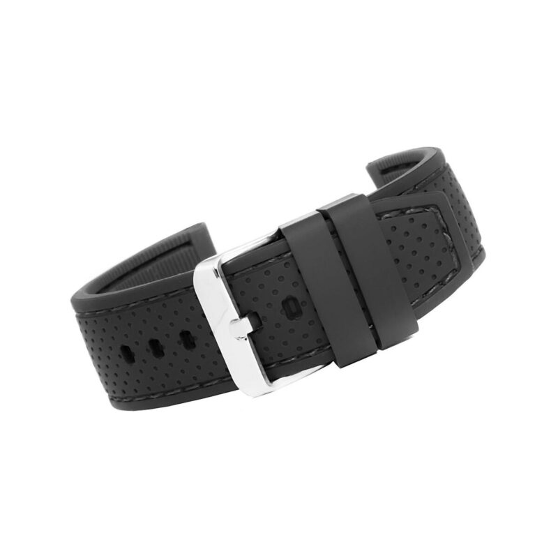 61_68_44_max Pasek silikonowy CZARNO-CZARNY U17-20-2