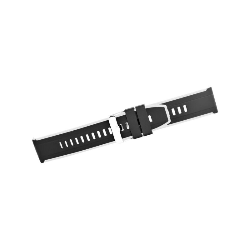 Pasek silikonowy CZARNO-BIAŁY U22-22-1