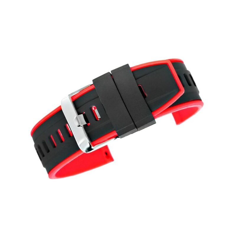 Pasek silikonowy CZARNO-CZERWONY U22-22-2