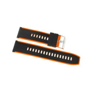 Pasek silikonowy CZARNO-POMARAŃCZOWY U22-22-4