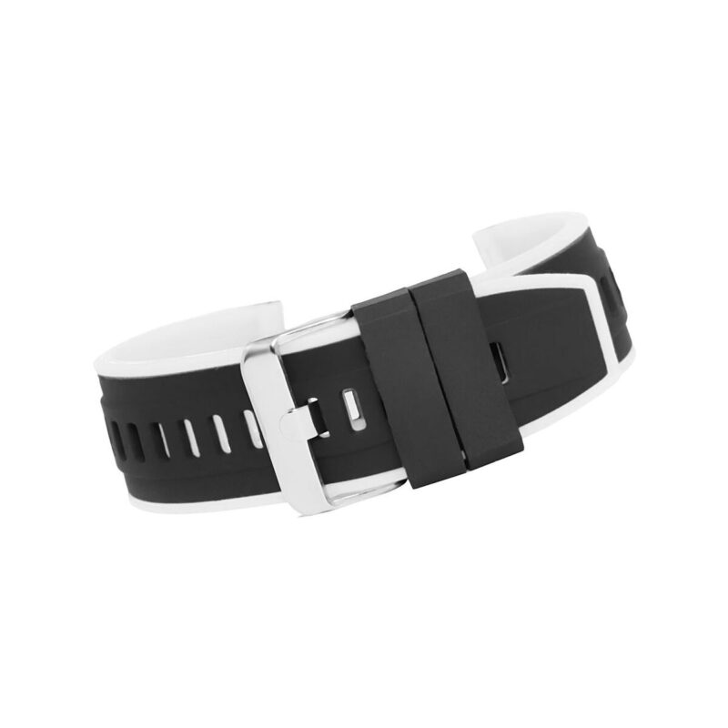 Pasek silikonowy CZARNO-BIAŁY U22-20-1