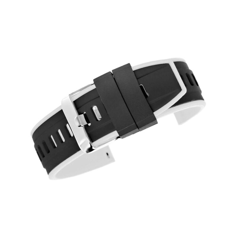 Pasek silikonowy CZARNO-BIAŁY U22-20-1