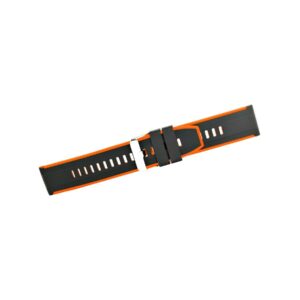 Pasek silikonowy CZARNO-POMARAŃCZOWY U22-20-4