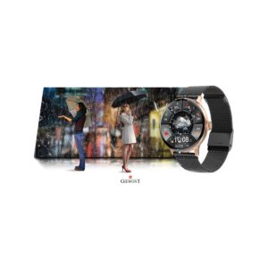 Smartwatch Damski GIEWONT Różowe Złoto Czarny GW330-4