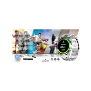 Smartwatch GIEWONT Vertex SmartCall GW450-5 Silver/Carbon Leather