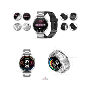 Smartwatch GIEWONT Vertex SmartCall GW450-4 Silver/Carbon Silikon