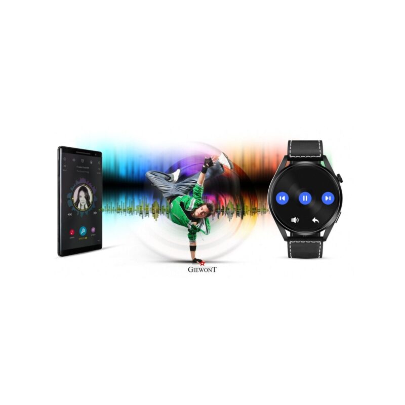 Smartwatch GIEWONT Vertex SmartCall GW450-2 Carbon/Carbon Leather