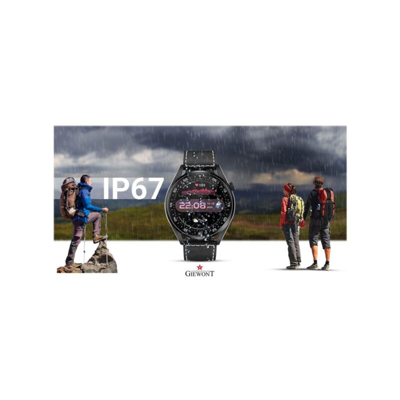 Smartwatch GIEWONT Vertex SmartCall GW450-2 Carbon/Carbon Leather