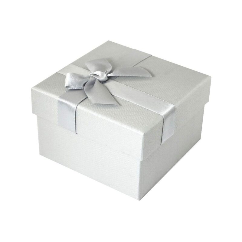 Pudełko na zegarek - kokardka - szare