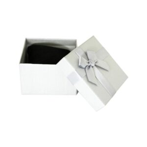 Pudełko na zegarek - kokardka - szare