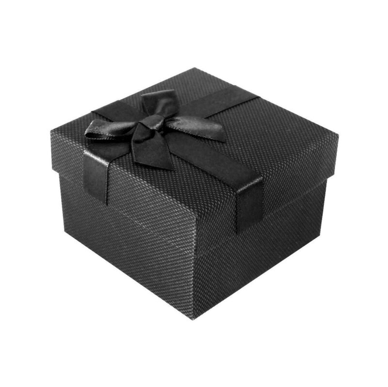 Pudełko na zegarek - kokardka - czarne