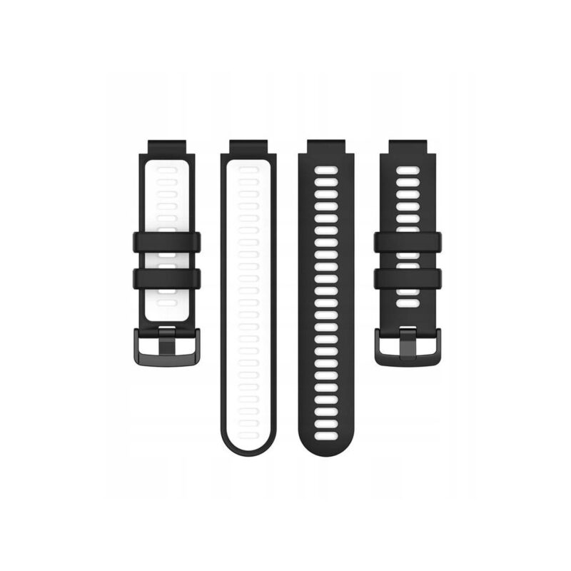 Pasek silikonowy do  Garmin G02 - czarno-biały