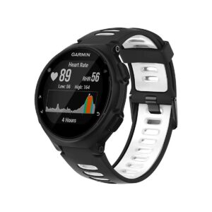 Pasek silikonowy do  Garmin G02 - czarno-biały