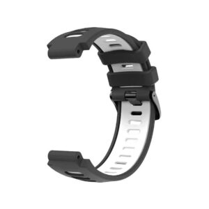 Pasek silikonowy do  Garmin G02 - czarno-biały