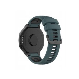Pasek silikonowy do Garmin G02 - ciemnozielono-czarny