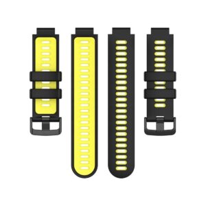 Pasek silikonowy do Garmin G02 - czarno-żółty