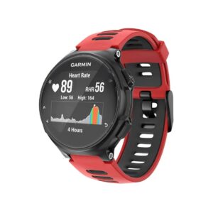 65_10_136_max Pasek silikonowy do Garmin G02 - czerwono-czarny