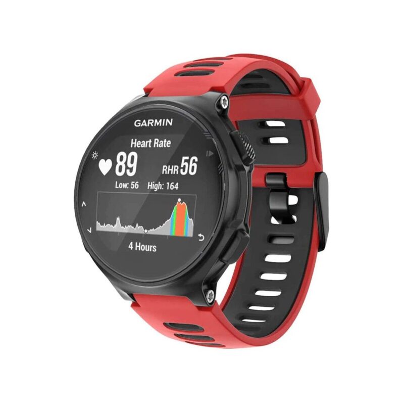 65_10_136_max Pasek silikonowy do Garmin G02 - czerwono-czarny