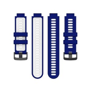 Pasek silikonowy do Garmin G02 - granatowo-biały