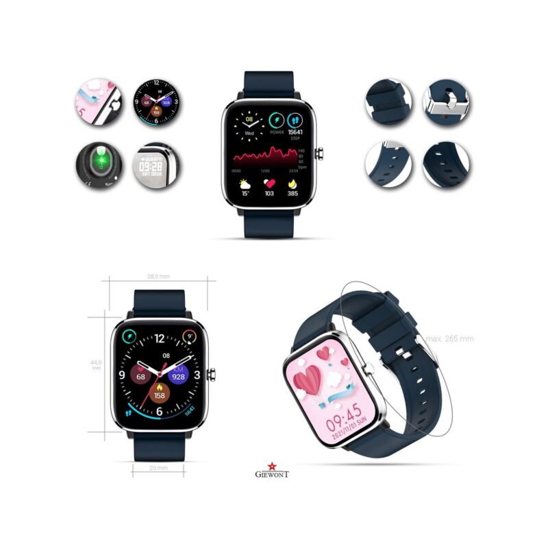 Smartwatch GIEWONT Dynamic SmartCall GW230-4 - Silver/Deep Ocean