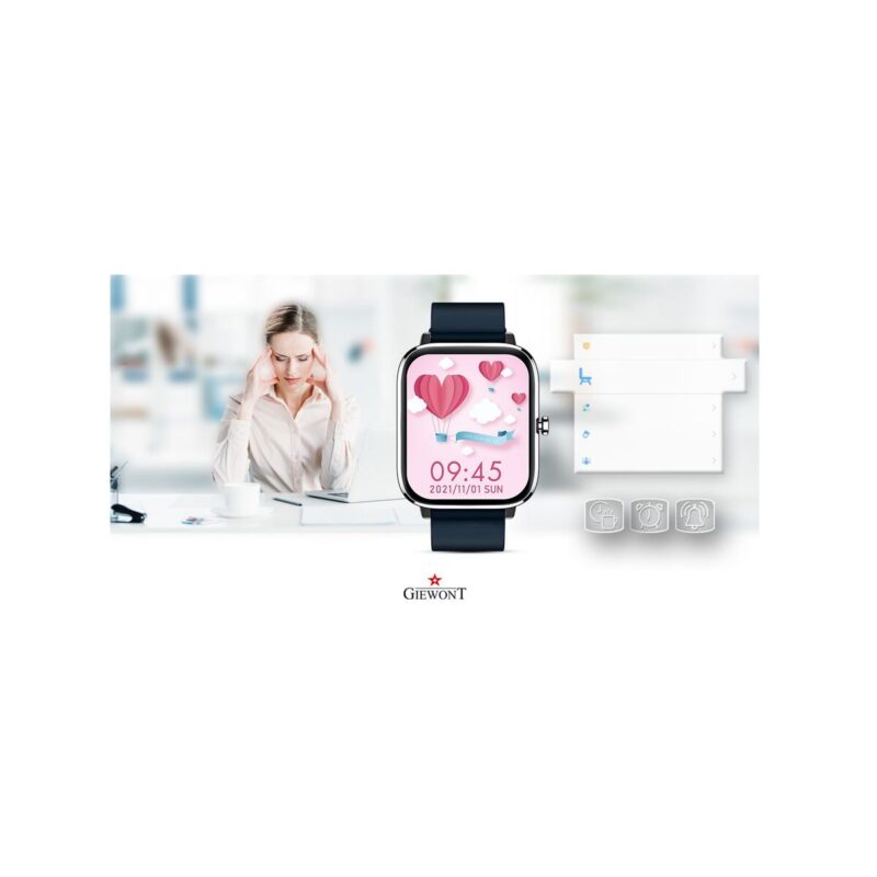 Smartwatch GIEWONT Dynamic SmartCall GW230-4 - Silver/Deep Ocean