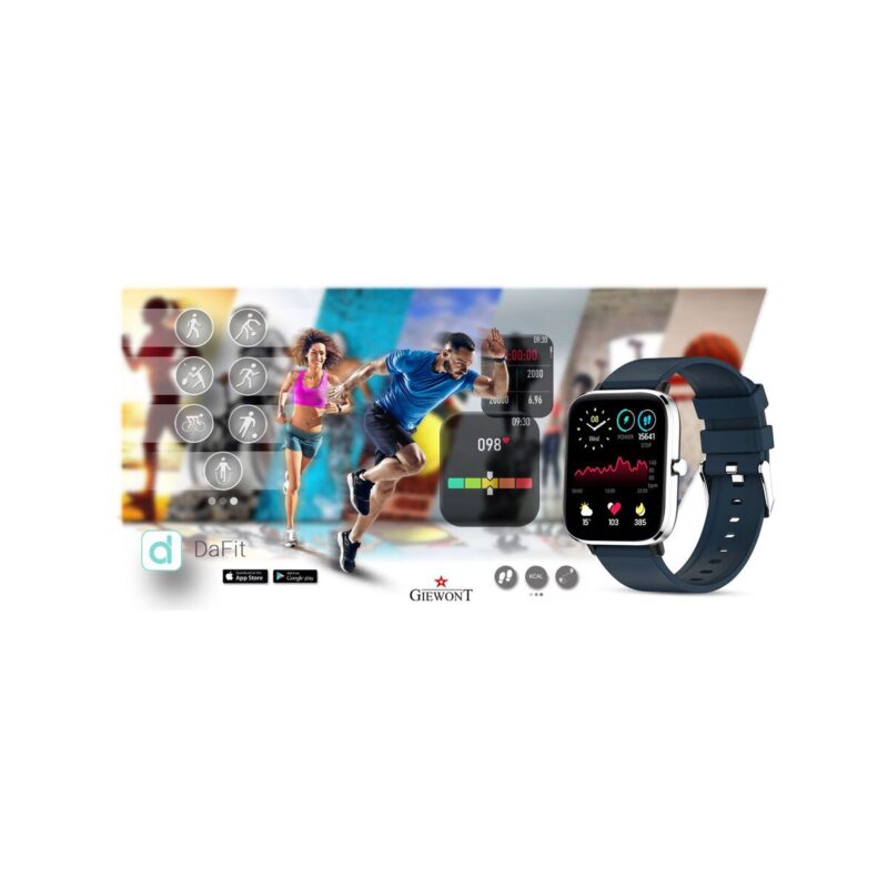 Smartwatch GIEWONT Dynamic SmartCall GW230-4 - Silver/Deep Ocean