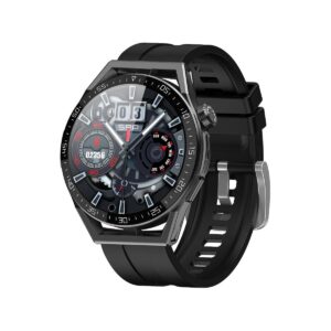 66_35_60_max Smartwatch Rubicon RNCE88-1 Czarny- Czarny Pasek Silikonowy + Czarny Pasek Skórzany