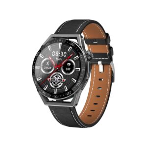 66_35_62_max Smartwatch Rubicon RNCE88-1 Czarny- Czarny Pasek Silikonowy + Czarny Pasek Skórzany