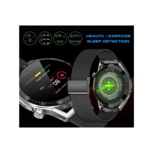 66_35_67_max Smartwatch Rubicon RNCE88-1 Czarny- Czarny Pasek Silikonowy + Czarny Pasek Skórzany