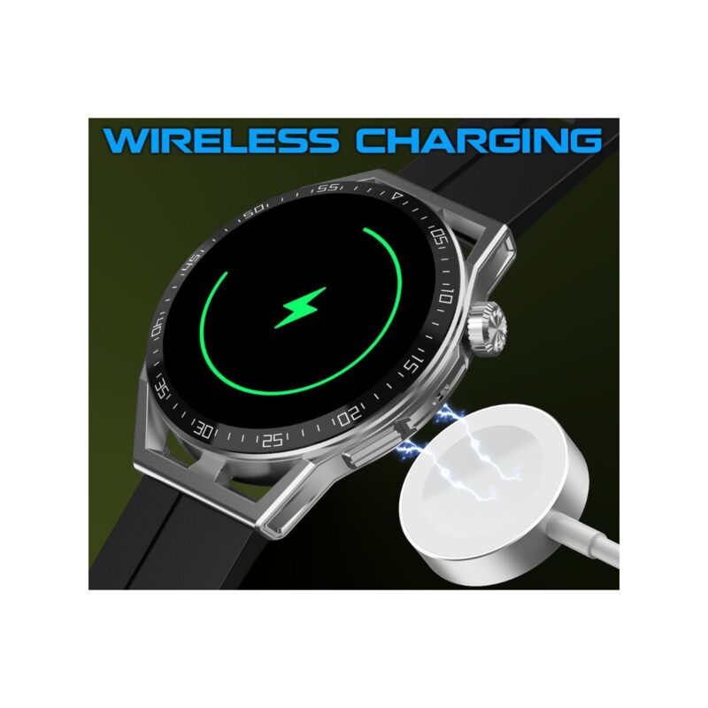 66_35_69_max Smartwatch Rubicon RNCE88-1 Czarny- Czarny Pasek Silikonowy + Czarny Pasek Skórzany