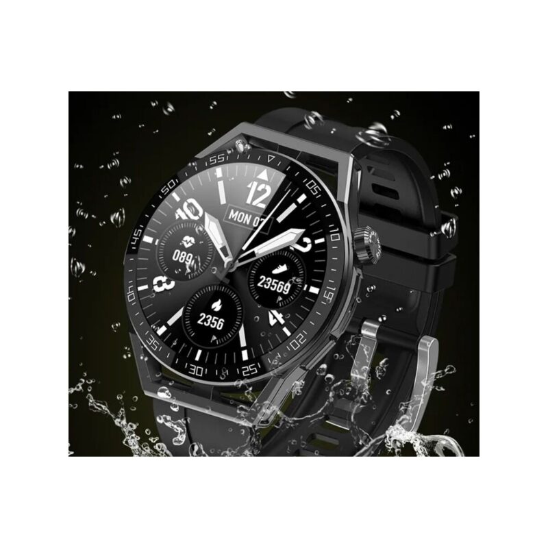 66_35_70_max Smartwatch Rubicon RNCE88-1 Czarny- Czarny Pasek Silikonowy + Czarny Pasek Skórzany