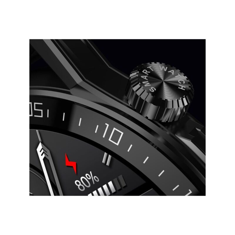 66_35_72_max Smartwatch Rubicon RNCE88-1 Czarny- Czarny Pasek Silikonowy + Czarny Pasek Skórzany