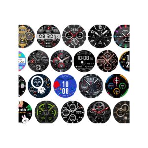 66_35_75_max Smartwatch Rubicon RNCE88-1 Czarny- Czarny Pasek Silikonowy + Czarny Pasek Skórzany