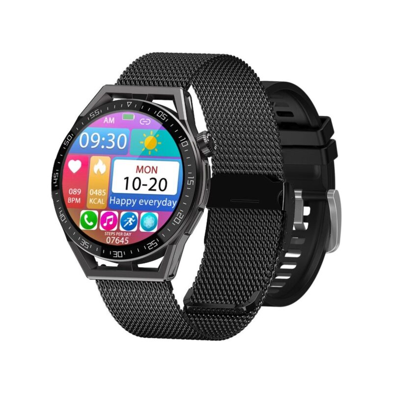 Smartwatch  Rubicon RNCE88-2 Czarny- Czarny Pasek Silikonowy + Czarna Bransoleta