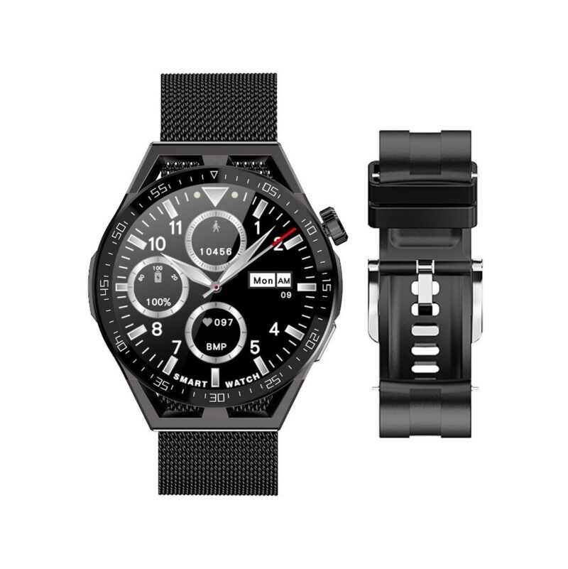 Smartwatch  Rubicon RNCE88-2 Czarny- Czarny Pasek Silikonowy + Czarna Bransoleta