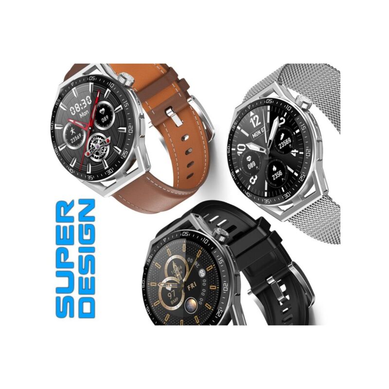 Smartwatch  Rubicon RNCE88-2 Czarny- Czarny Pasek Silikonowy + Czarna Bransoleta