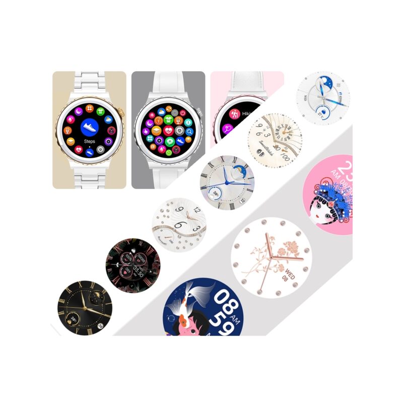 Smartwatch Damski Rubicon RNCE92 PRO White/2 x Pasek SMARUB171