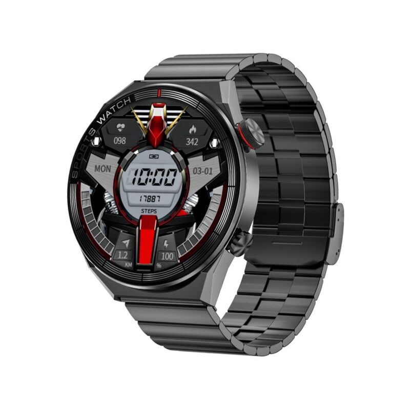 66_49_18_max Smartwatch Rubicon RNCE99 Black Metal + Silicon SMARUB194