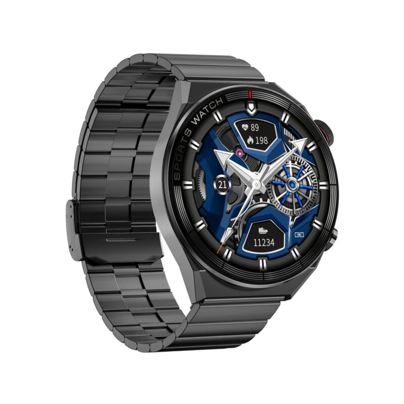 66_49_19_max Smartwatch Rubicon RNCE99 Black Metal + Silicon SMARUB194