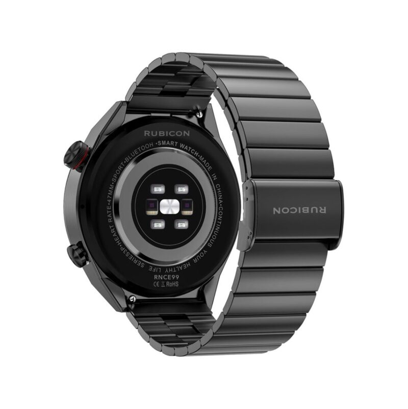 66_49_20_max Smartwatch Rubicon RNCE99 Black Metal + Silicon SMARUB194