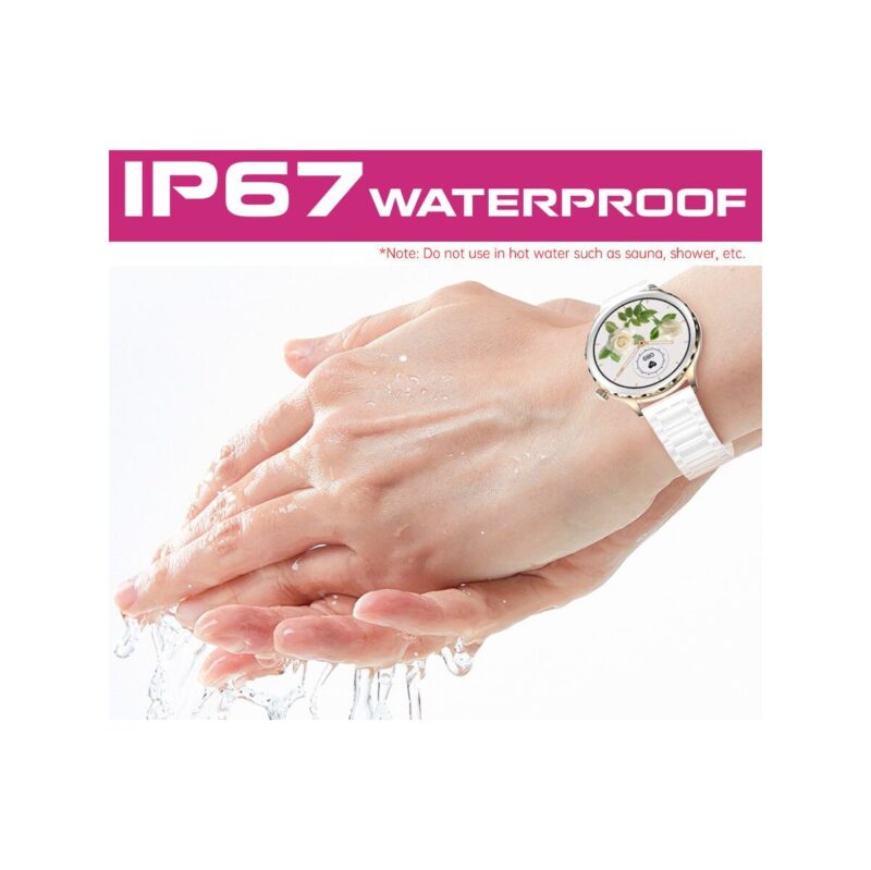 Smartwatch Damski Rubicon RNCF02-2 Złoty + Pasek Różowy