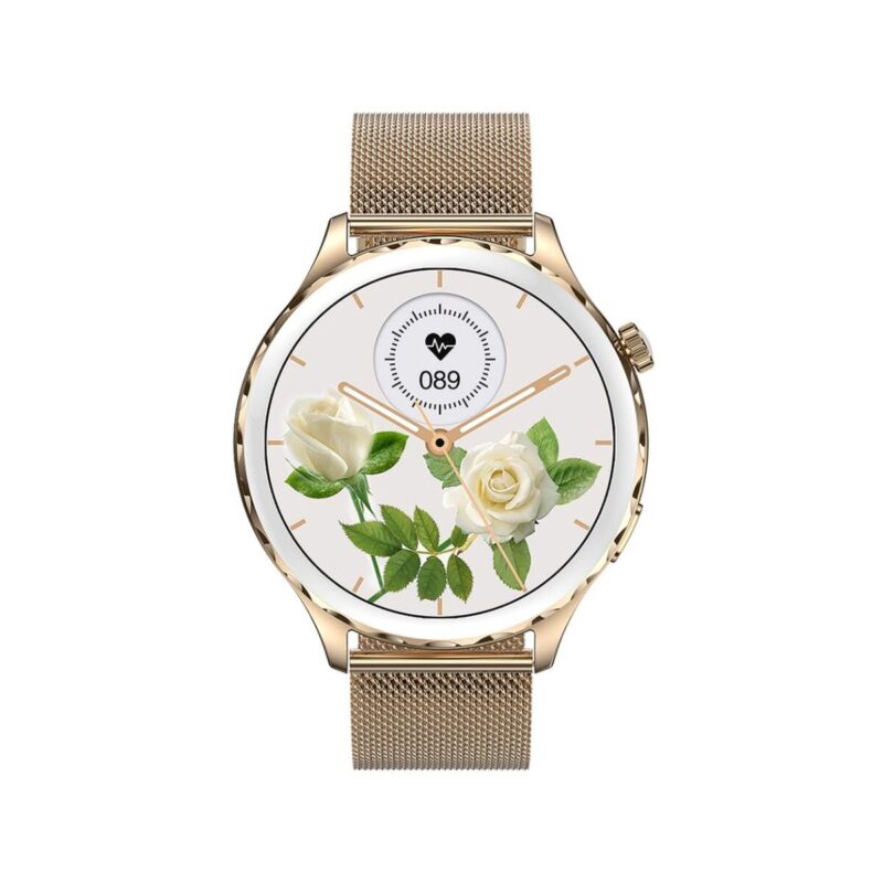 Smartwatch Damski Rubicon RNCF02-2 Złoty + Pasek Różowy