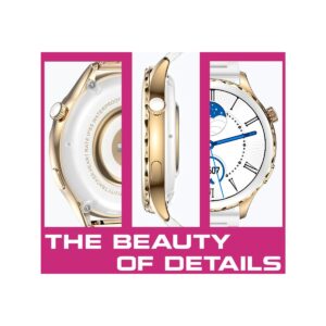 Smartwatch Damski Rubicon RNCF02-2 Złoty + Pasek Różowy