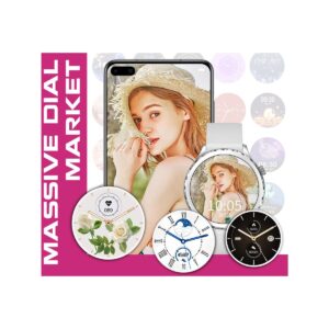 Smartwatch Damski Rubicon RNCF02-2 Złoty + Pasek Różowy